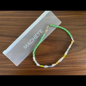 machete biwa pearl necklace w/ colorful beads